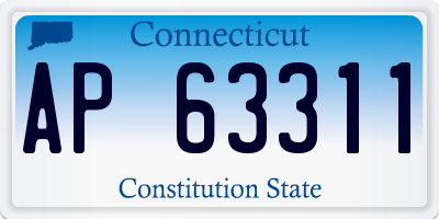CT license plate AP63311