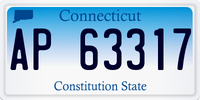 CT license plate AP63317