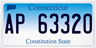 CT license plate AP63320