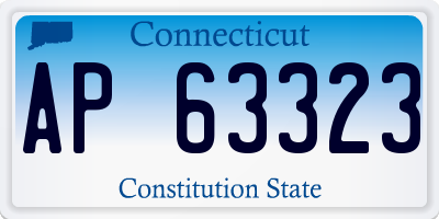 CT license plate AP63323
