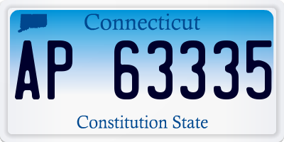 CT license plate AP63335