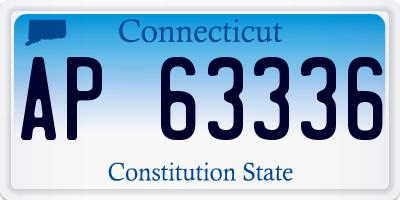 CT license plate AP63336