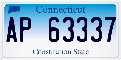 CT license plate AP63337