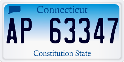 CT license plate AP63347