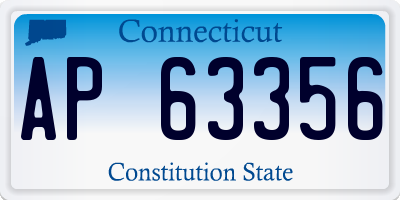 CT license plate AP63356