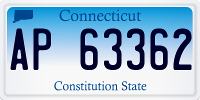CT license plate AP63362