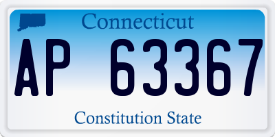 CT license plate AP63367