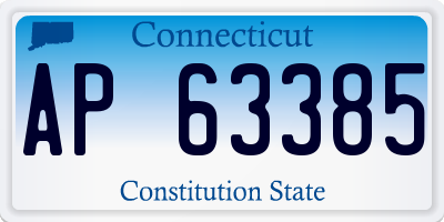 CT license plate AP63385