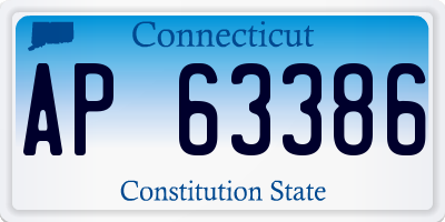 CT license plate AP63386