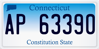 CT license plate AP63390