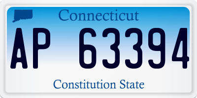CT license plate AP63394
