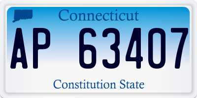CT license plate AP63407