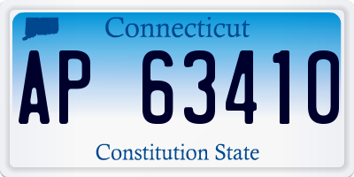 CT license plate AP63410