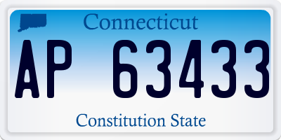 CT license plate AP63433