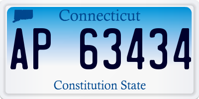 CT license plate AP63434