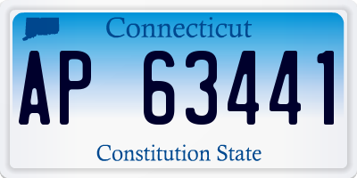 CT license plate AP63441