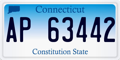 CT license plate AP63442