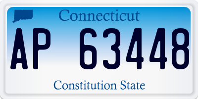 CT license plate AP63448