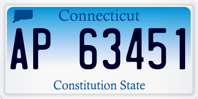 CT license plate AP63451