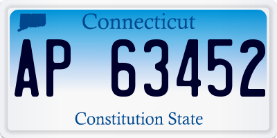 CT license plate AP63452
