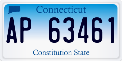 CT license plate AP63461
