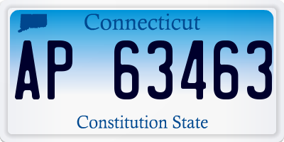 CT license plate AP63463