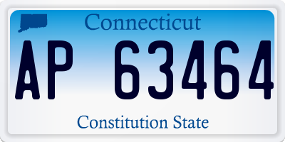 CT license plate AP63464