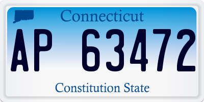 CT license plate AP63472