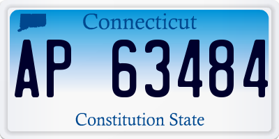 CT license plate AP63484