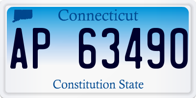 CT license plate AP63490