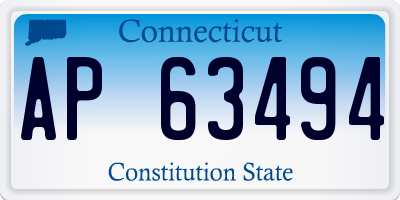 CT license plate AP63494