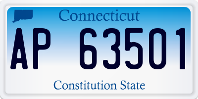 CT license plate AP63501