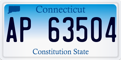 CT license plate AP63504