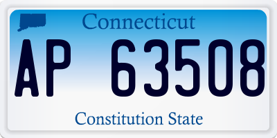 CT license plate AP63508