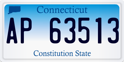 CT license plate AP63513