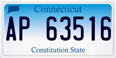 CT license plate AP63516