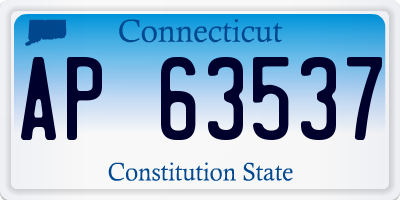 CT license plate AP63537