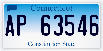 CT license plate AP63546