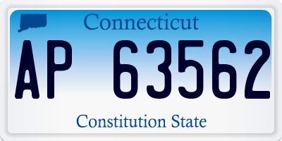 CT license plate AP63562