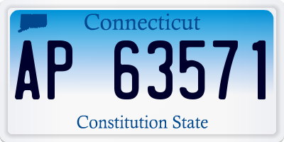 CT license plate AP63571