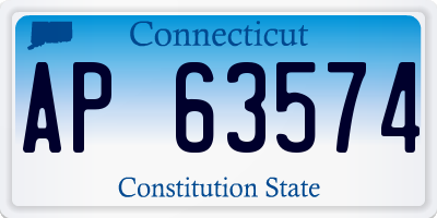 CT license plate AP63574