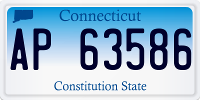 CT license plate AP63586