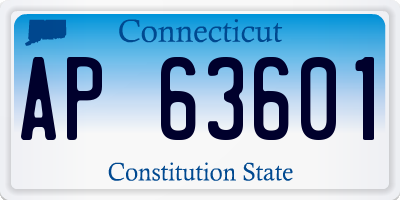 CT license plate AP63601