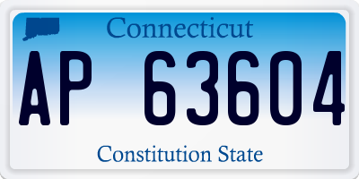 CT license plate AP63604