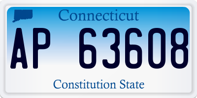 CT license plate AP63608