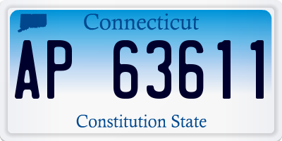 CT license plate AP63611