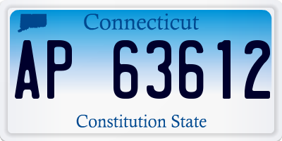 CT license plate AP63612