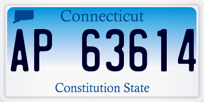 CT license plate AP63614