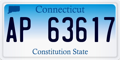 CT license plate AP63617