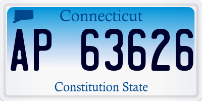 CT license plate AP63626